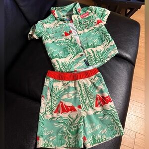 Magellan Outdoors Green and Red Relaxed Fit Shirt